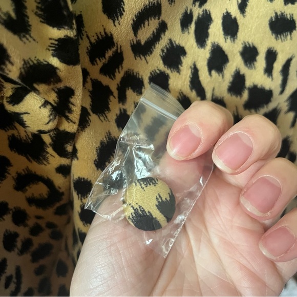 Scotch & Soda Velvet Leopard Cheetah Plush Print Blazer Suit Coat Jacket Small - Picture 9 of 14